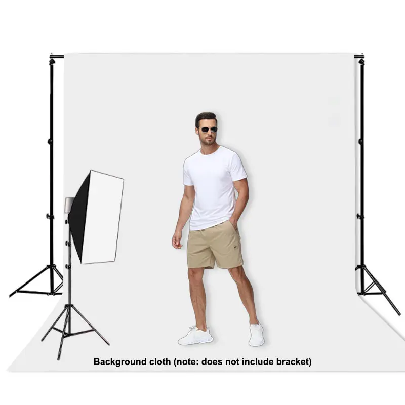 White professional studio background cloth with multiple sizes to choose from, suitable for portrait photos, weddings, birthday celebrations and product shoots, art studio shoots, product video live broadcasts and studio props
