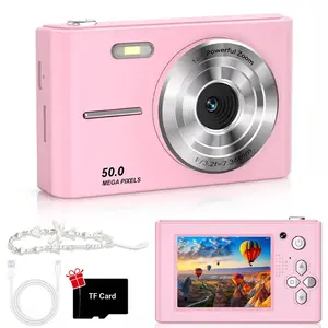 summerwins Portable Mini Digital Pocket Point & Shoot Camera,SD Card Compatible, Compact Beginner Vlogging & Photography Travel Gift for Teens, Mini Digital Point & Shoot Cameras, Pocket Point & Shoot Cameras