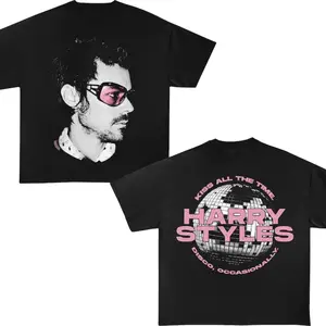 Harry Styles 2026 Concert Double-sided T-shirt Men and Women Summer Cotton Clothing Casual Fashion Short Sleeved Tee Streetwear