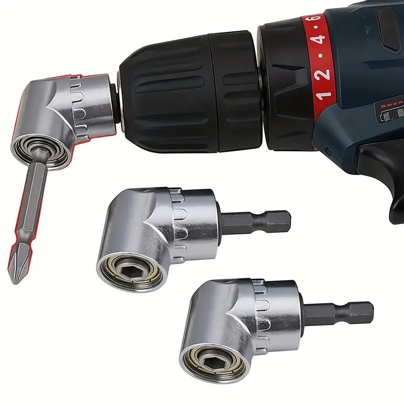 2 Pcs 90 Degree Right Angle Drill Adapter | Hex Shank Right Angle Drill Attachment for Tight Space Corner Screw Driving Power Drill