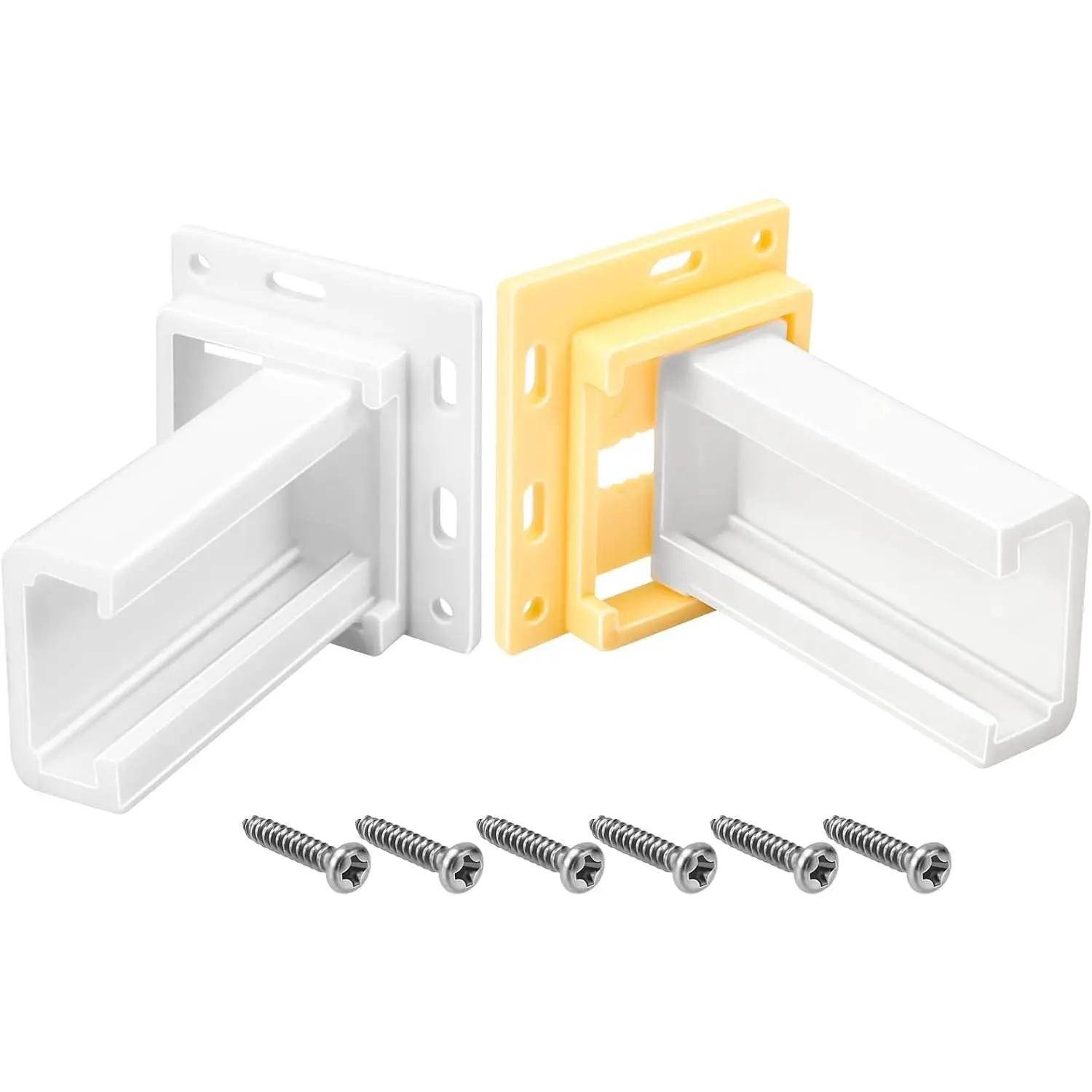Drawer Slides Sockets Set RV Drawer Rail Bracket | Drawer Hardware for 1'' Slide , Cabinet Drawer Slides, Drawer Rails, C-Shaped Adjustable Base, RV Cabinet Hardware
