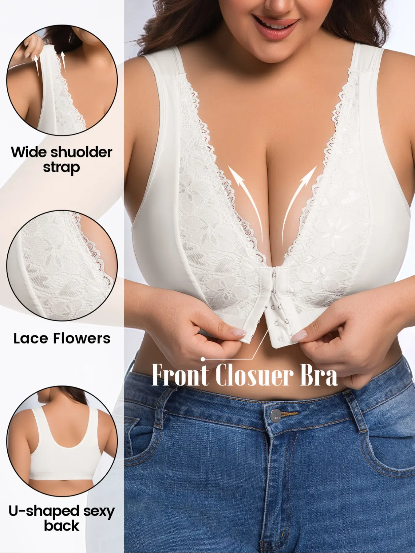 Women's Plus Size V-Neck Bralette, Lightweight Sleeveless Design, Comfortable Fit for All Seasons, Three Color Options Available