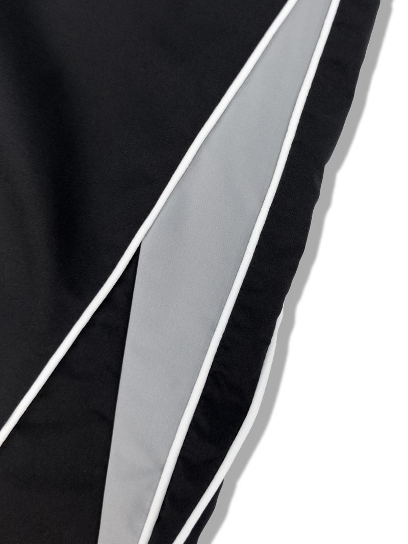 Men's Letter Patchwork Pants with Stripe & Drawstring Design, Casual Loose Pocket Trousers for Daily Wear, Fashion Men's Bottoms for All Seasons