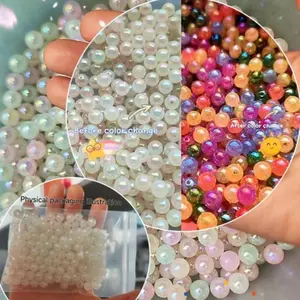 Ab Coated 8mm UV Reactive Beads, 150 Random Colors, DIY Jewelry Making, Sun-Activated Color Change, Craft Supplies, Decorative Accessories