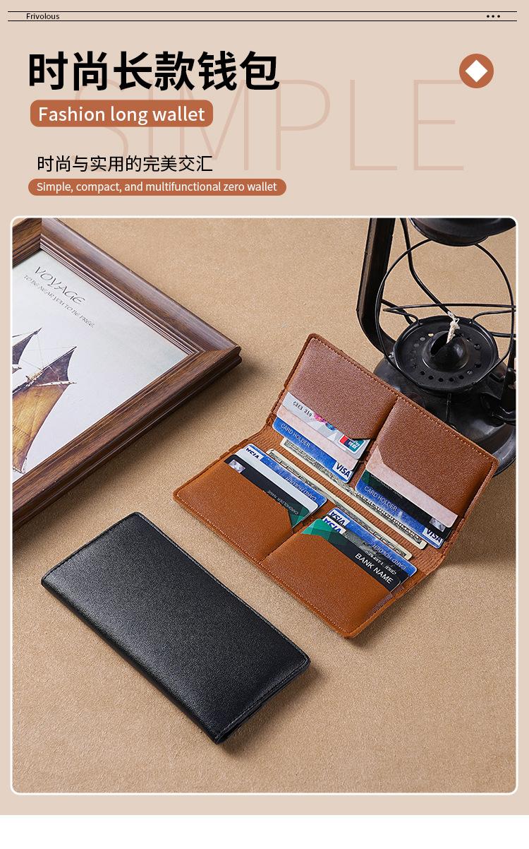 10 Card Slot Slim Long Wallet for Men – RFID PU Leather Bifold with Hidden Cash Compartment, Minimalist Lightweight Wallet for Everyday Carry, Trendy Design la