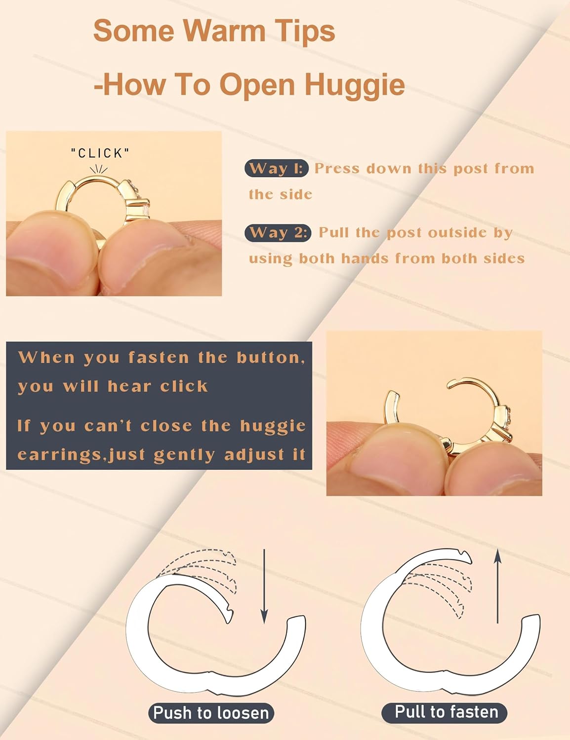 LOLIAS Small 14K Gold Plated Chunky Hoop Earrings for Women Hypoallergenic Silver Earrings Set for Sensitive Ears Non Tarnish Huggie Hoops Earring Stacks for Multiple Piercing Jewelry Lightweight 3Pairs