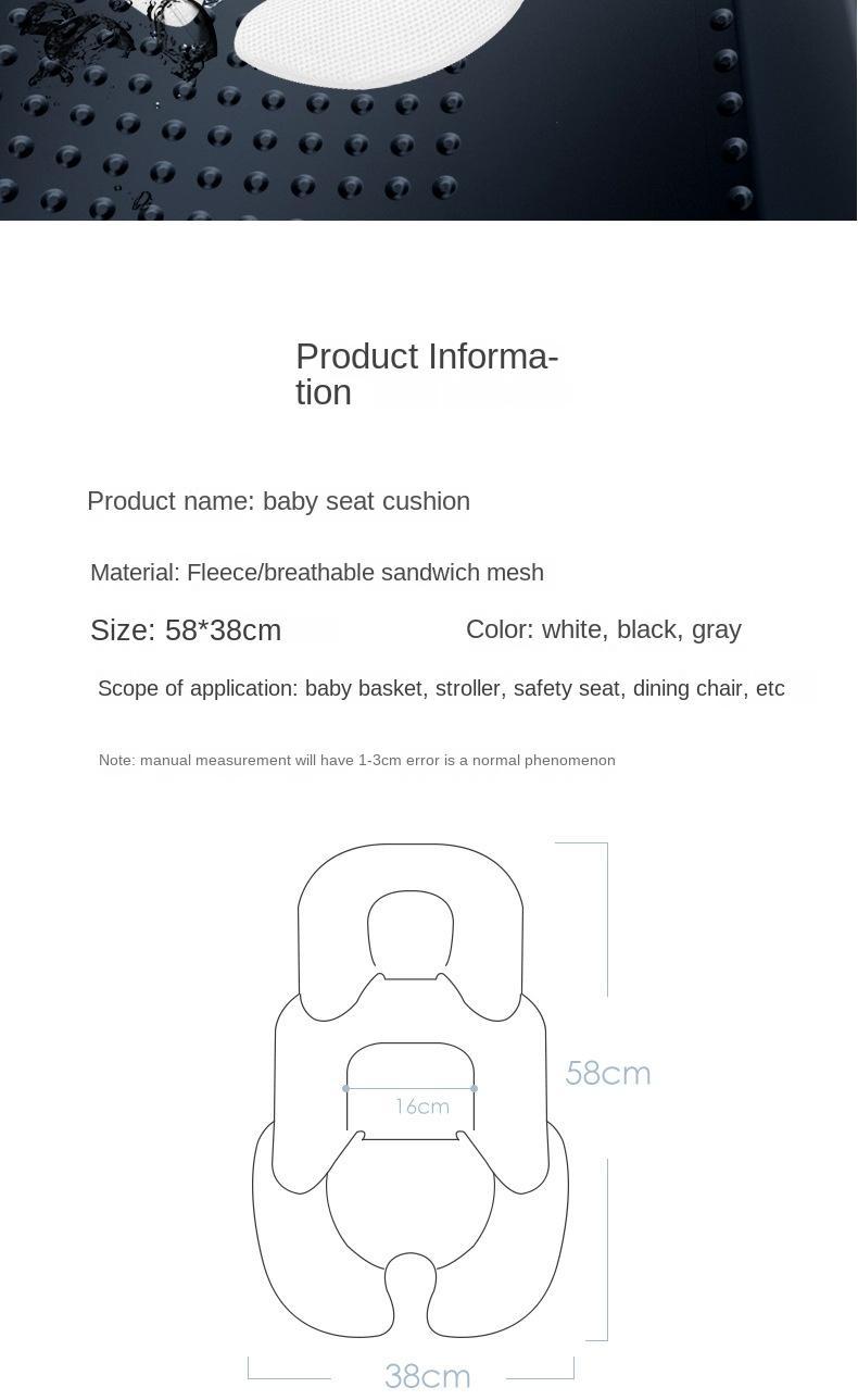 Baby Stroller Seat Pad Universal Multifunctional Double Sided Baby Car Seat Cushion Kids Cart Mattress Mat Stroller Accessories