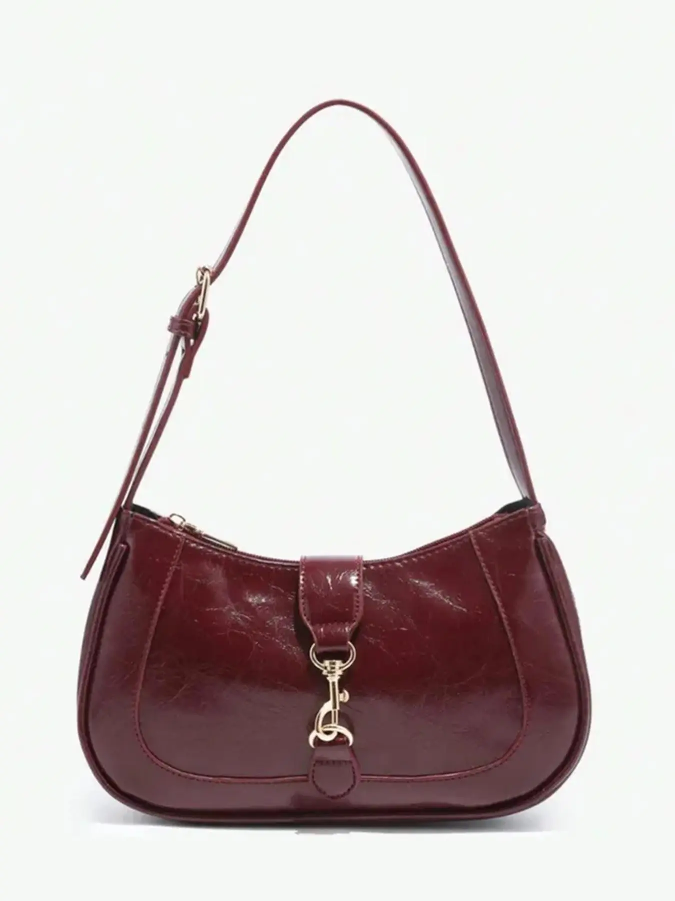 Elegant and luxurious texture, exquisite Wind Moon Tooth Underarm Bag, simple and stylish individual shoulder bag, Casual Daily Commuter Bag, retro versatile, can accommodate mobile phones, lipstick, suitable for commuting and gatherings