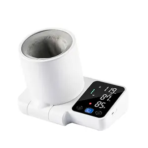 JZIKI ZK-B883 Arm Barrel Electronic Blood Pressure Monitor Digital BP Monitor Tonometer Movable English Voice Broadcast Heart Rate Detection with Large LED Screen 99 * 2 Memory for Home Use