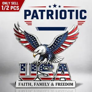 1/2 PCS Patriotic 250th Anniversary Car Emblem Eagle, USA Letters Vehicle Badge, Adhesive Exterior Decoration for Cars, Trucks, SUVs, Motorcycles And Outdoor Display