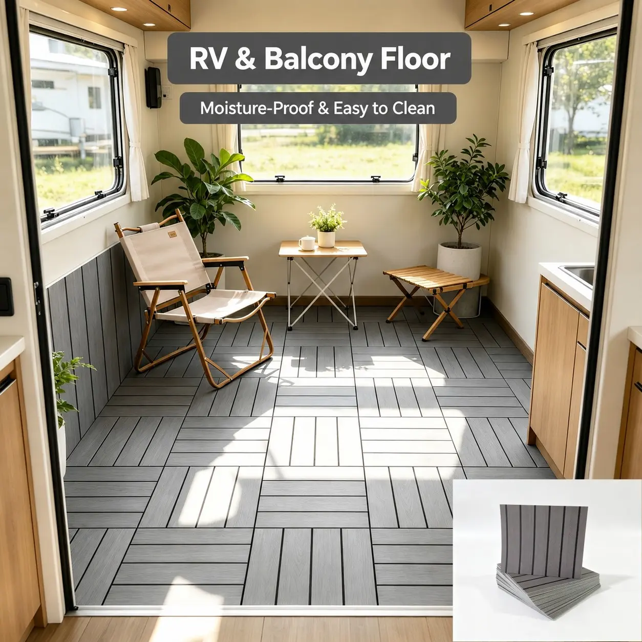 Waterproof PVC Wall Decor Tiles 30*30cm, Waterproof Material, Vertical Strip Wood Texture, Peel Stick Wall Panels, Easy Install for Bathroom, Kitchen, Apartment