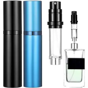 2 count Mini Refillable Perfume Atomizer, Portable Travel Perfume Refillable Bottle Leakproof Empty Cologne Dispenser 5ml Perfume  Bottle Refill Pump Case for Traveling and Outgoing