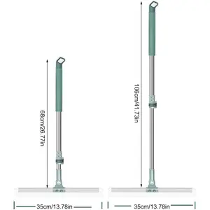 Floor squeegee with telescopic handle |   Multi-functional magic broom, extendable silicone scraping broom, 3-in-1 cleaner, 180-degree rotating floor squeegee