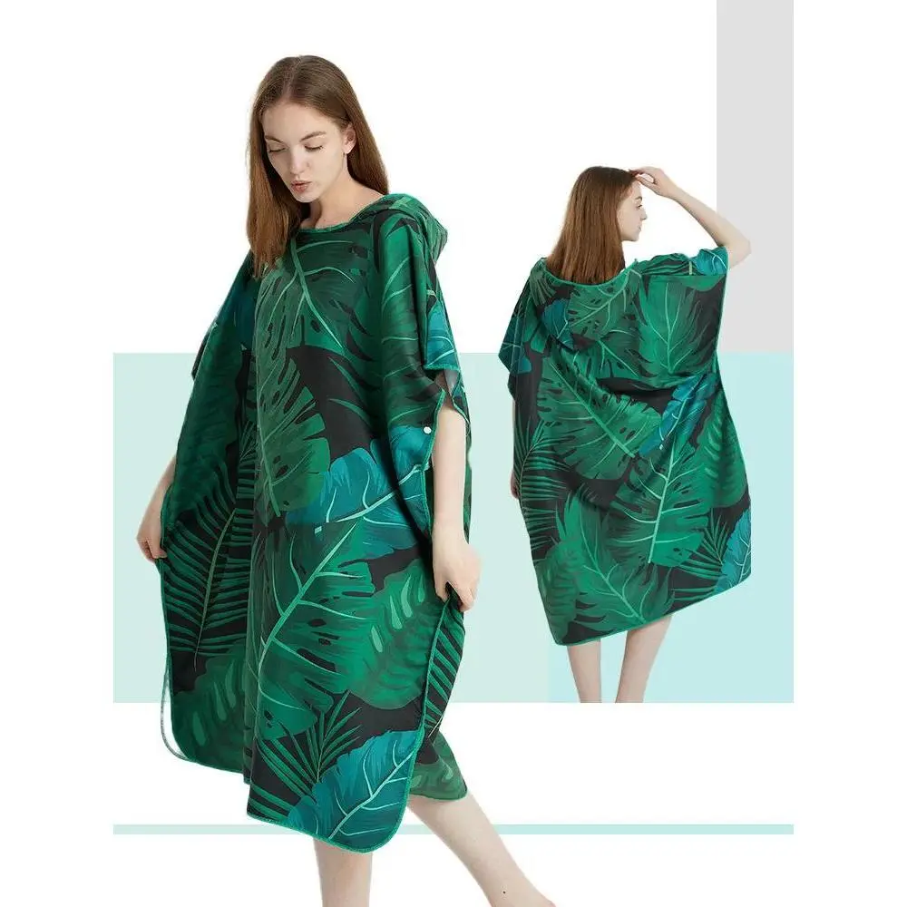 Surf Poncho Towel Poncho Quick-Dry Towel Hoodie Microfiber Beach Robe Changing Poncho Swim Towel Beach Poncho For Adults (A18)