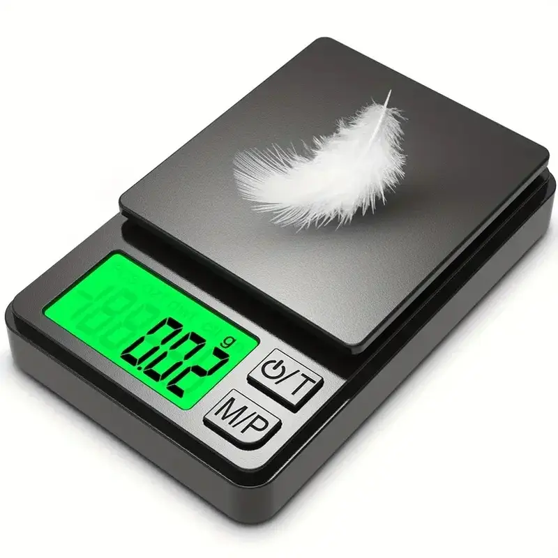 Precision Pocket Digital Scale 1000g-0.1g - Backlit LCD Mini Travel Scale with g, oz, Grain Measurements for Jewelry, Food