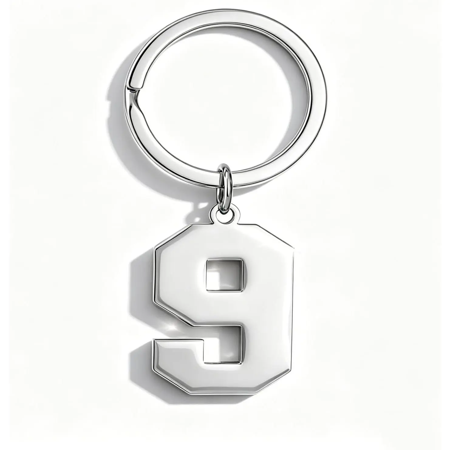Stainless Steel 0-9 Numbered Set Business Keychains, Minimalist Durable Car Interior Decoration Accessories, Cool Couple Gift Ideas