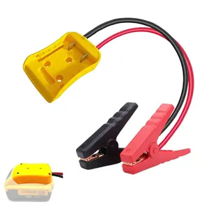 Jumper Cables with Adapter Compatible with Dewalt 20V Battery, 1.3FT 8AWG Portable Battery Dewalt Jumper Starter Automotive Booster Cables Power for Car Jump Starting Using Tool