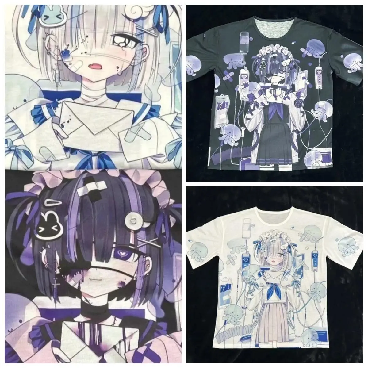 Dark Sweet Girl Nurse T-Shirt, Hospital Elements, Adult and Children's T-Shirt, Cartoon 3D Full Print, Harajuku Y2K Short Sleeve