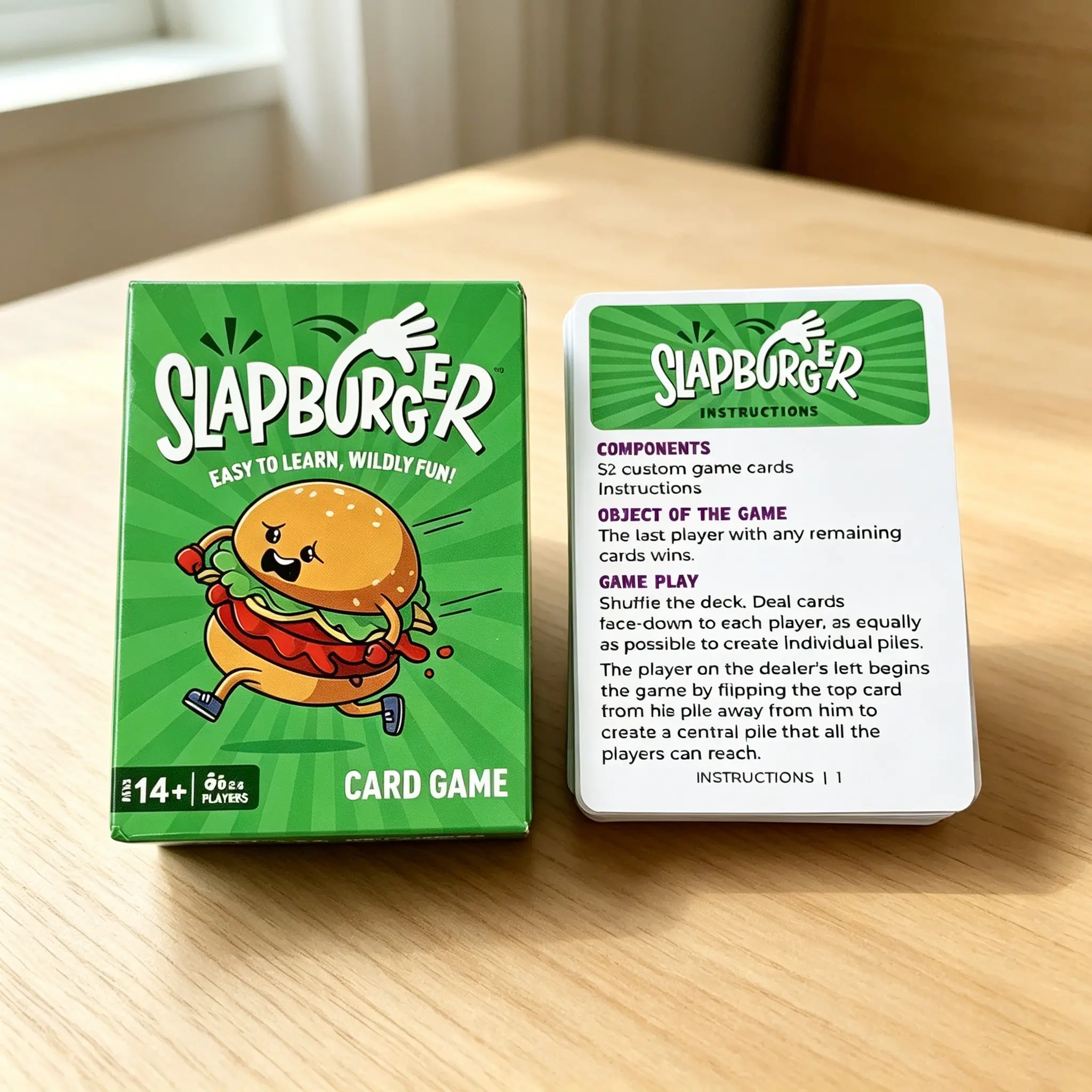 Interactive Fun Clapping Burger Card Game, Multi-Player Strategy Game, Family Entertainment, Party Game, Ideal for Gatherings and Celebrations