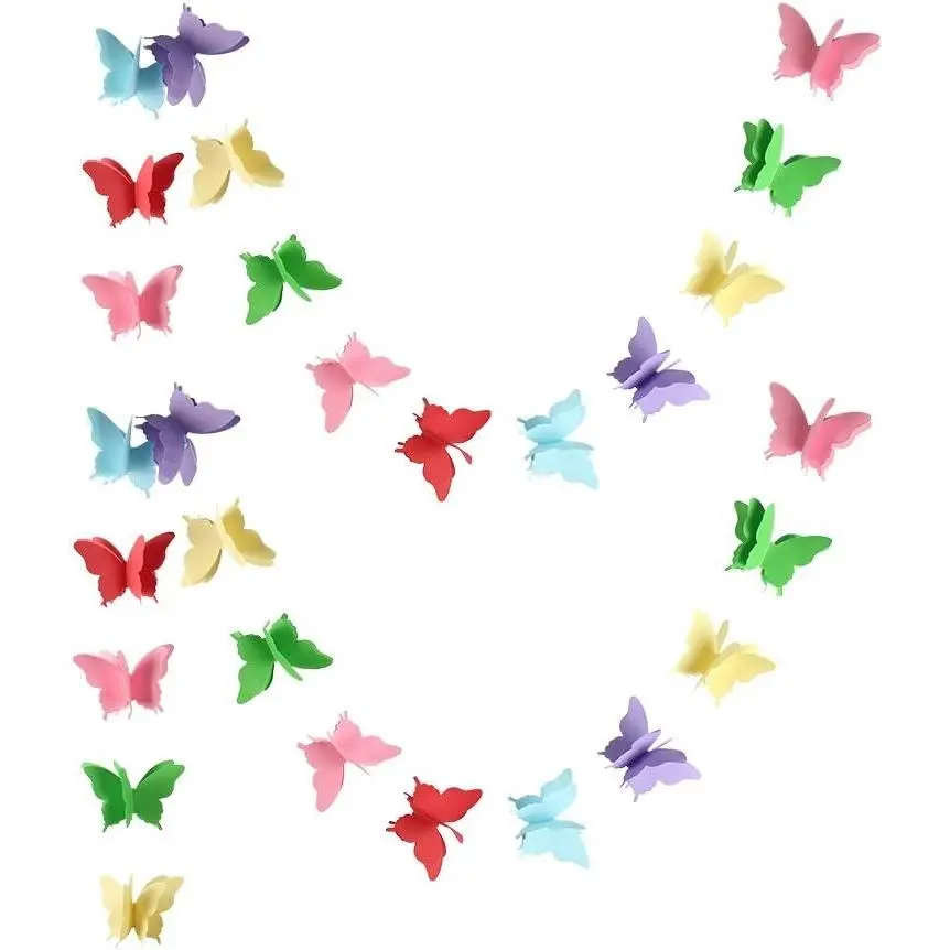 Banner Decorative Paper Garland for Wedding Baby Shower Birthday Theme Decor 110 Inches Pack of 2 Pieces Mix Color