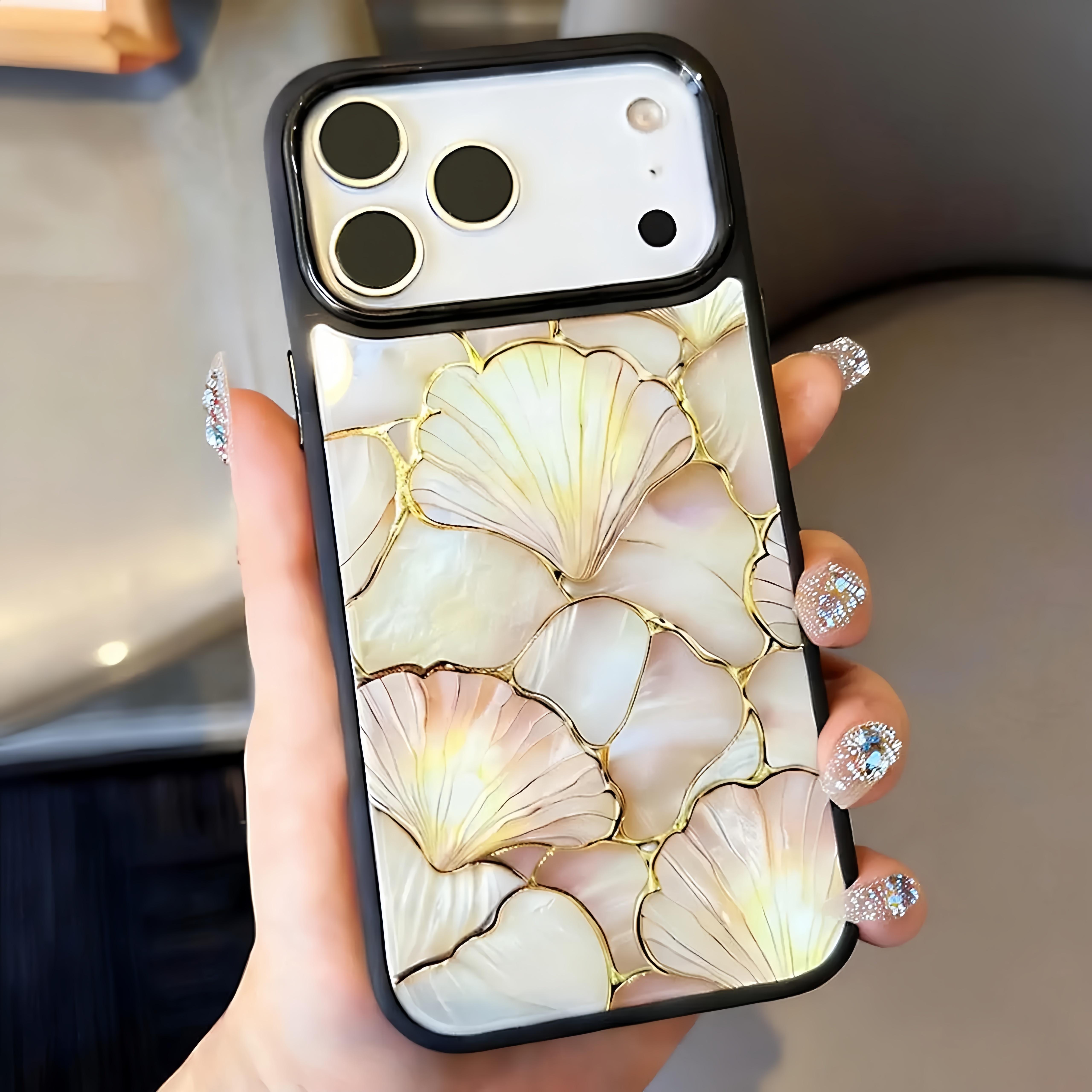 Stained Glass Inspired Floral Magnetic iPhone Case Compatible With iPhone 17/16/15/14/13/12/11  Pro Max Plus Air Series Magsafe Supported 2mm Raised Bezel Lip Screen Protection