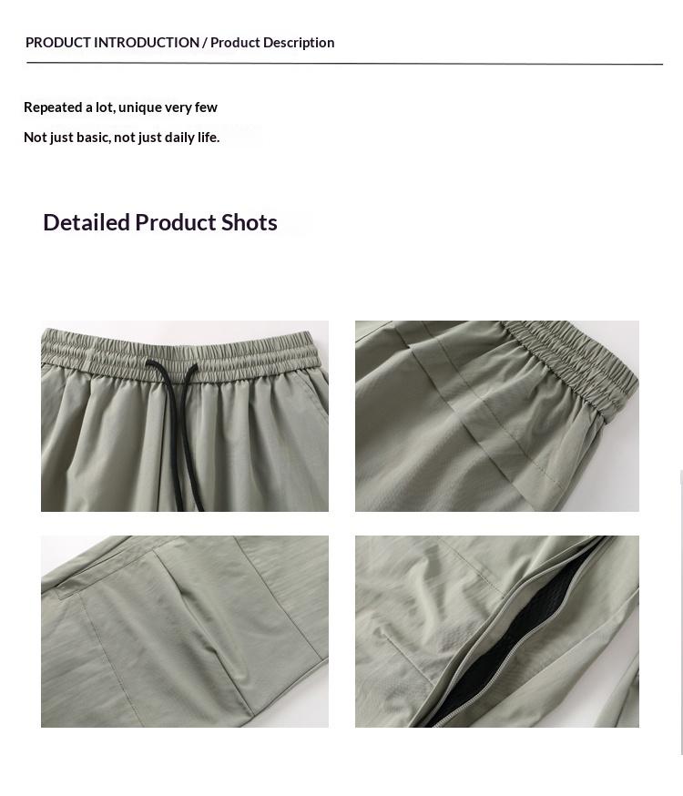 Summer Thin Pants Woven Outdoor Quick- drying Pants Men' s Loose Casual Pants Breathable Mesh Functional Overalls