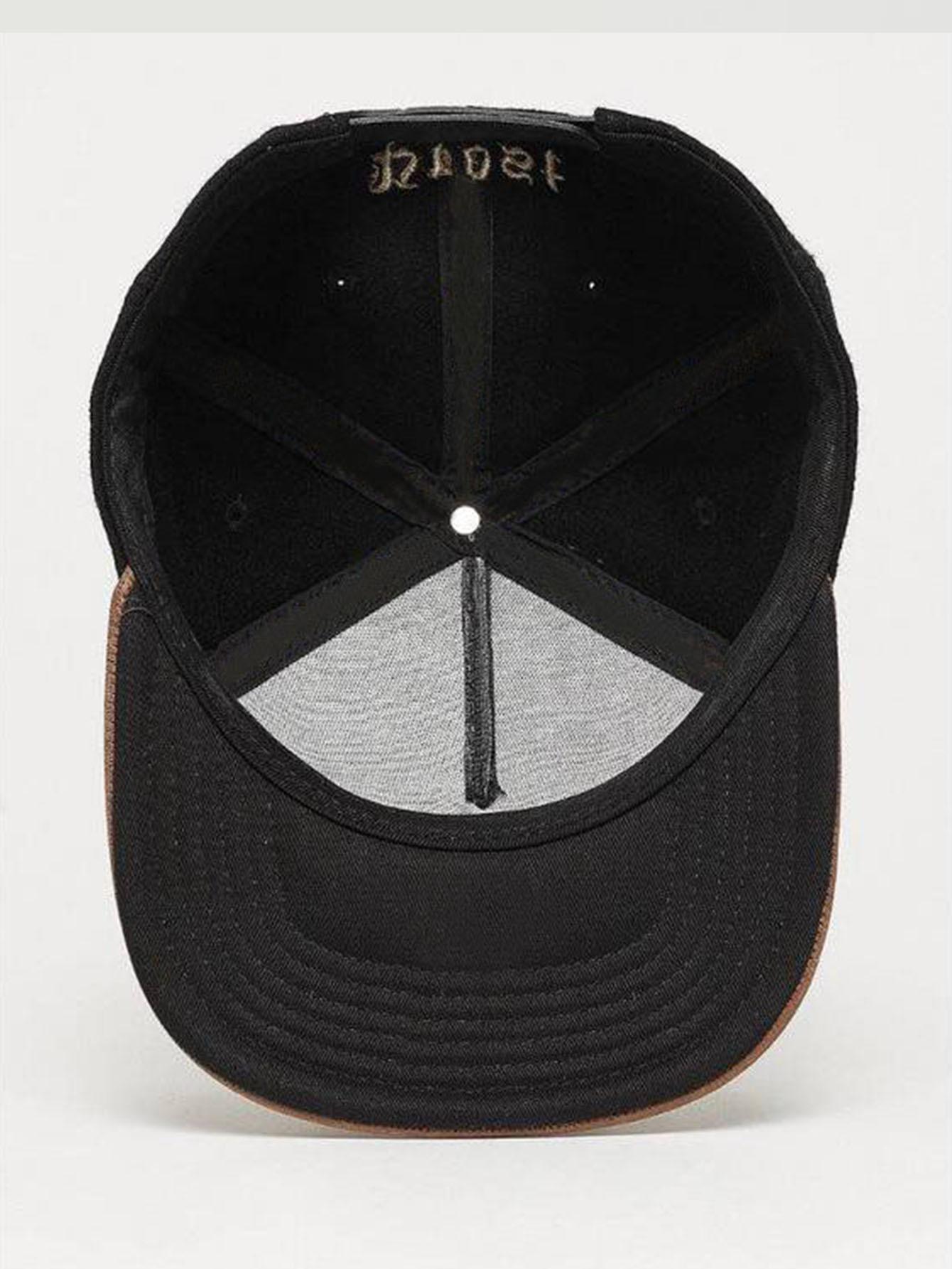 Hat with woolen woven label, adult sun hat, baseball cap, travel hat