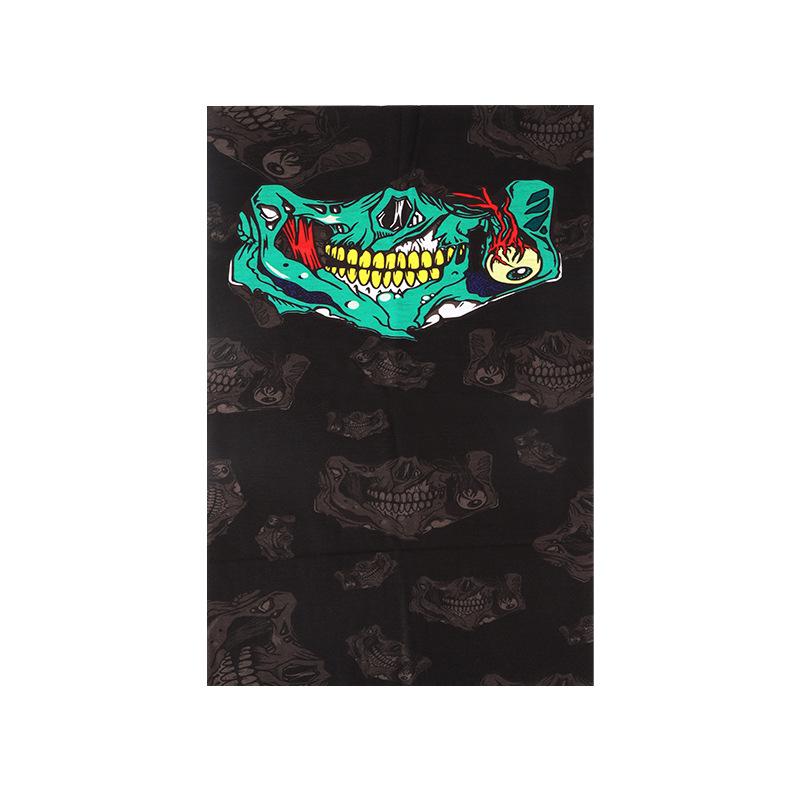 Seamless Multifunctional Magic Bandana Cycling Mask Warm Enclosure Halloween Prop Skull Versatile Face Scarf
