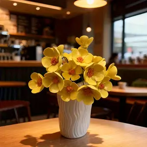 8 handcrafted ceramic flowers, vibrant and timeless, made by artisans. These fade-resistant ceramic flowers are suitable for indoor and outdoor home decoration and make a perfect gift for Valentine's Day, Christmas, Mother's Day, and Teacher's Day