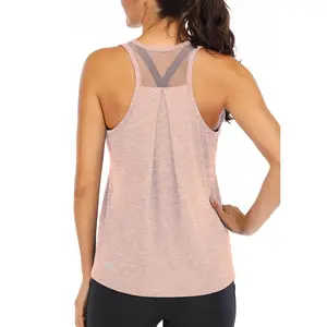 ICTIVE women’s workout tops — loose-fit racerback tank tops, mesh backless muscle tank tops, running tank tops