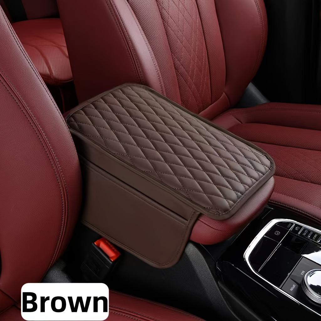 Car Armrest Box Mat, PU Leather Storage Pad, Multiple Colors, High Quality