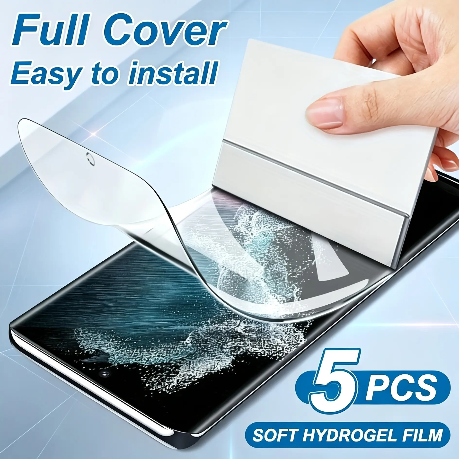 5 Pack Hydrogel Film Full Cover Compatible With Samsung Galaxy S26 S25 Ultra S25 FE Edge S24 S23 S22 Ultra S21 S20 Ultra Plus FE Note 20 Ultra 10 Plus Screen Protector Film Hydrogel Screen Protectors