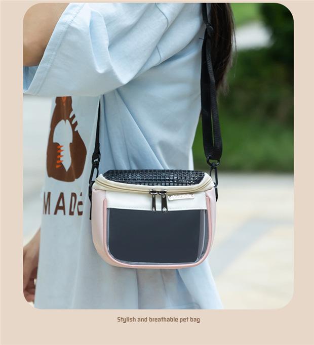 Hamster Pet Travel Bag Lightweight Breathable Chinchilla Hedgehog Small Pet Supplies Cross-Border Portable Carrying Handbag for Small Animals