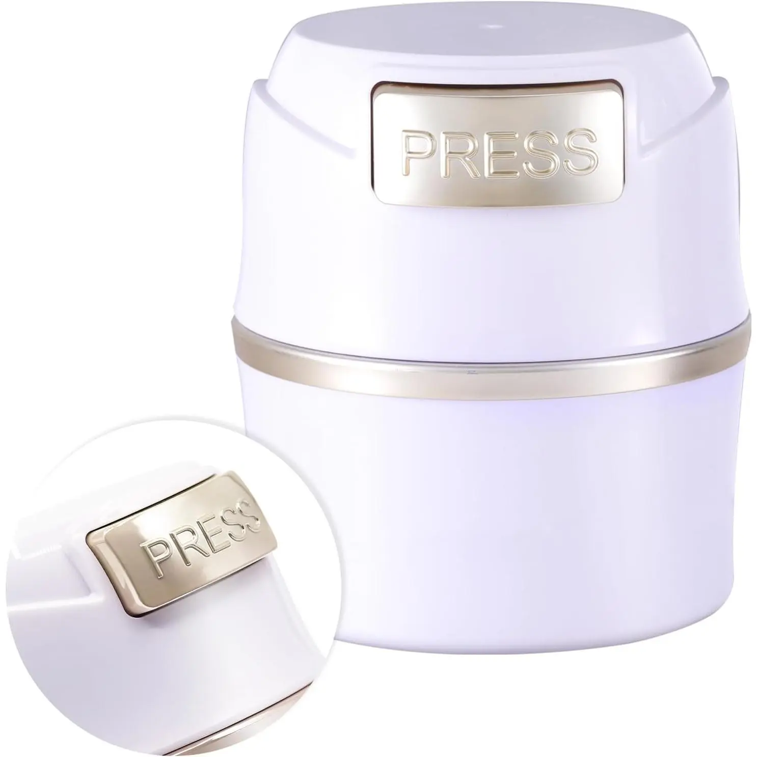 Eyelash Glue Storage Container  - Adhesive Jar Stand Makeup Case  Storage  - White with