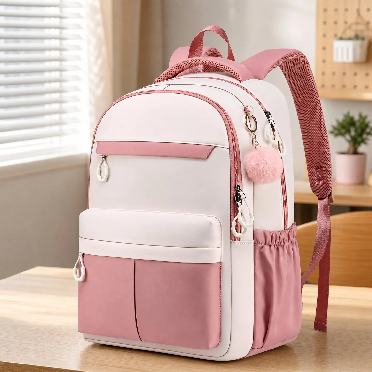 Water Resistant Anti-Theft Laptop Backpack for School, College, Middle & High School Students - Ergonomic Cute Bookbag for Teen Girls, Fits 15.6 Inch Laptop