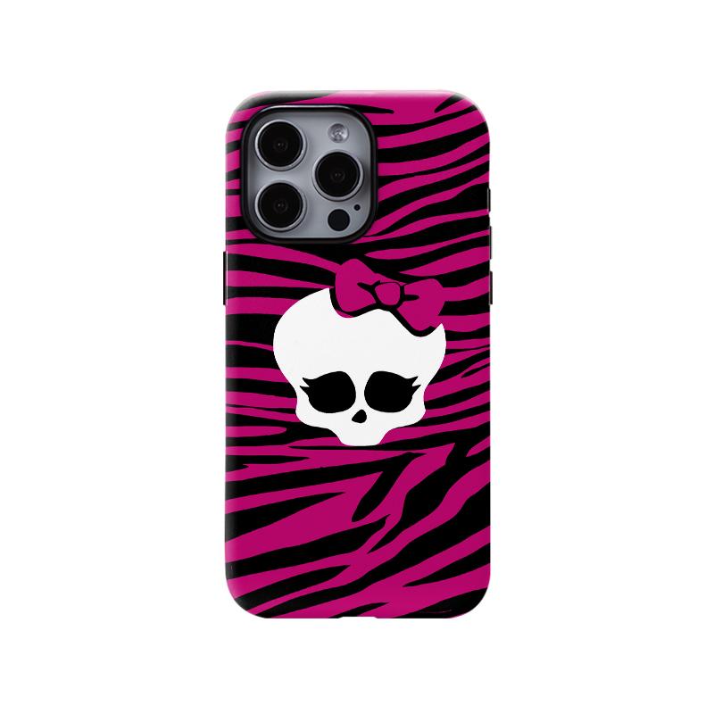 Compatible with iPhone 17 Pro Max Case Tortoise Shell Phone Case for Women Girl Shockproof TPU and Hard PC Protective Cove-Skull with Leopard Pattern