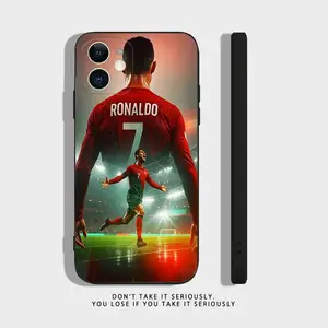 Ronaldo CR7 Clear Silicone Shockproof Phone Case, Transparent Protective Black Cover Compatible with iPhone 17, 16, 15, 14, 13, 12, 11, Pro, Max, Mini, XS, X, 8, PlusRonaldo CR7 Clear Silicone Shockproof Phone Case, Transparent Protective Black Cover Comp