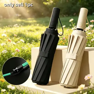 12-Bone Automatic Umbrella, Wind-Resistant Sunscreen, UV Protection, Suitable for Rainy and Sunny Days, 1pc Sun Umbrella