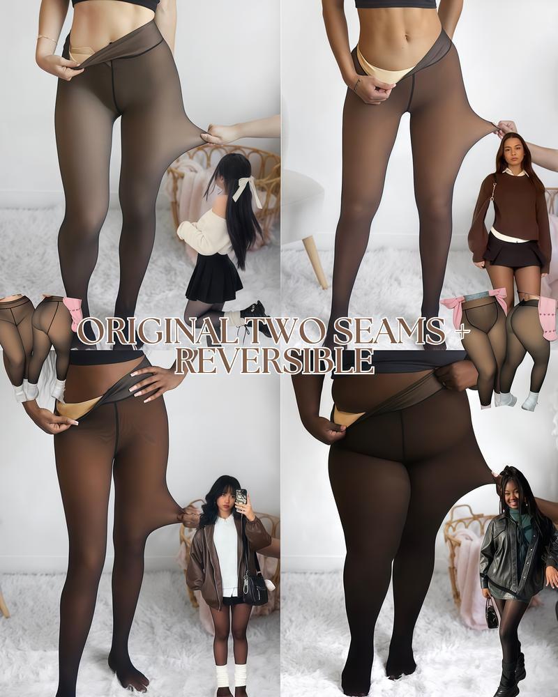 Upgraded Compression Band & Single Seam Design Women's Tights, High Waist Shaping Pantyhose with Light to Brown Skin Tone Options, Comfort Stretch Slimming Hosiery, Soft Breathable Everyday Wear Tights Available in Plus Size