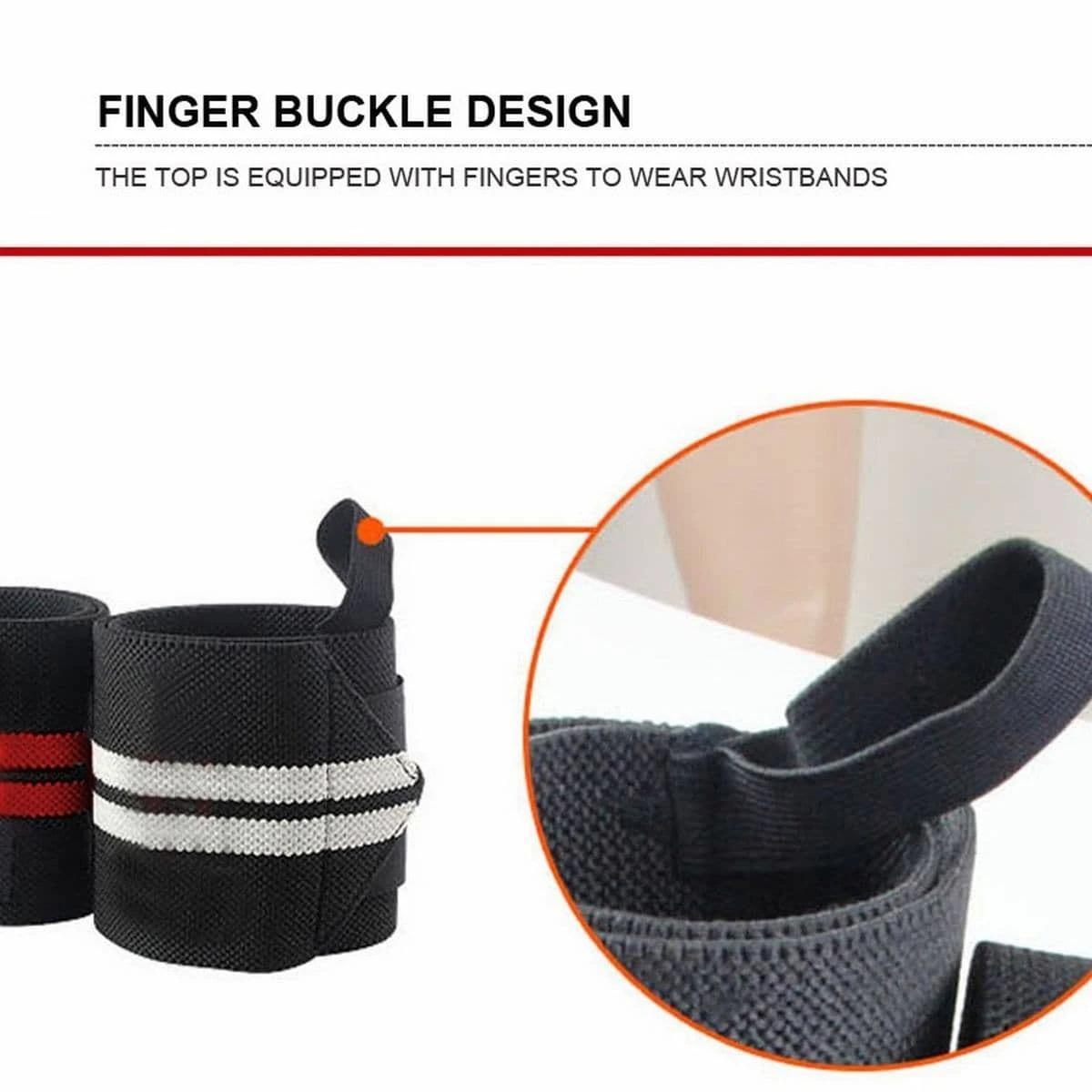 1 Pair Adjustable Bandages Weightlifting Wristbands Wrist Protector Brace Support  Professional Sports