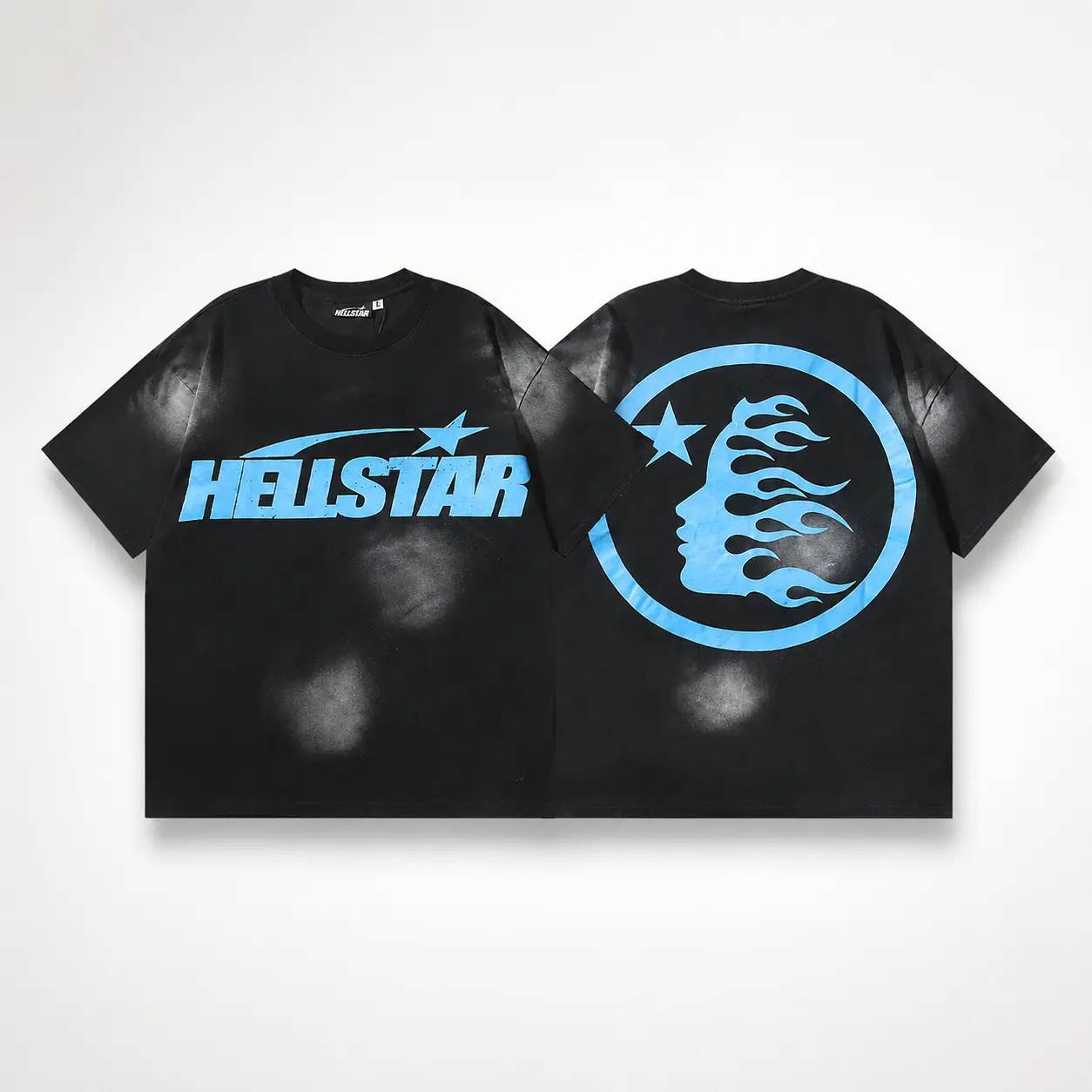 Hellstar Y2K Graphic T-Shirt 100% Heavyweight Cotton Oversized Tee Vintage Washed Streetwear Short Sleeve Shirt Retro Hip Hop Urban Fashion Casual Top for Men Women