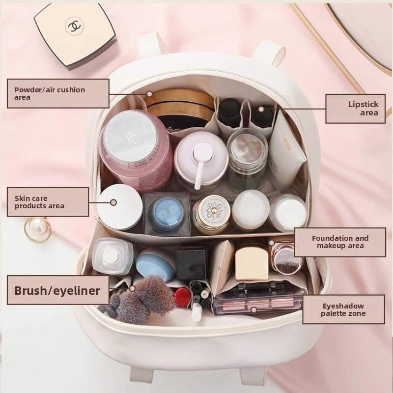 Portable toiletry bag with large capacity, outdoor travel, beach, date touch-up, cosmetics storage shell bag