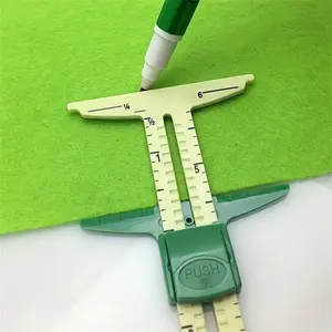 Plastic 5-In-1 Patchwork Ruler, Sliding Triangle Ruler Tool, Tailor’s Ruler, Sewing Edge-Setting Ruler, Drawing Tool with 5 Measurement Scales