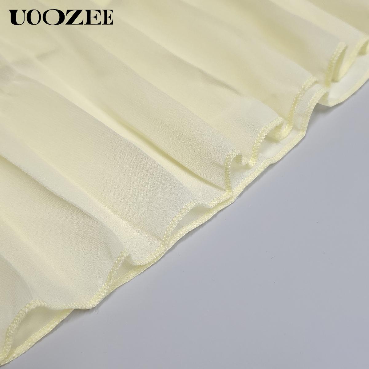 UOOZEE Women 2025 Evening Prom No Stretch Maxi Dresses Summer Elegant Sleeveless Pleated Gauze Cocktail Party Wedding Guest Dresses (Smaller Bust Fit, One Size Up Recommended for C - Cup and Above) birthday outfit elegantoutfits SpringStatements