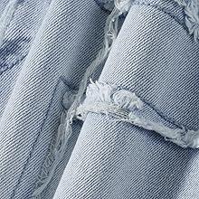 Mens Black Stacked Jeans Slim Fit Ripped Jeans Destroyed Straight Denim Pants Harajuku Hip Hop Trouser Streetwear