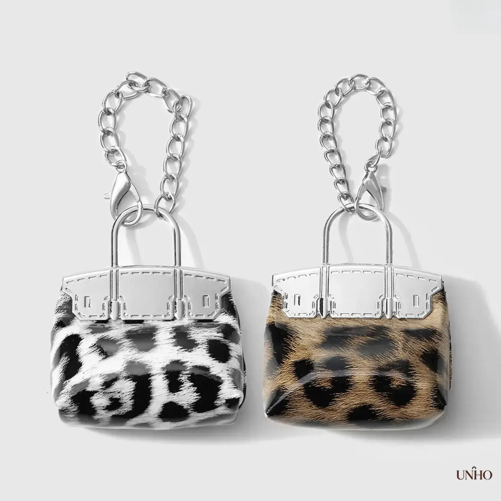 Retro Sweet Cool Hot Girl Multicolor Leopard Print Leather Bag Chain Key Ring Charm, Personalized DIY Pendant With Lobster Clasp, Versatile Fashion Accessory For Women Daily Outfits, Trendy Unique Ornament Perfect For Holiday Gifts