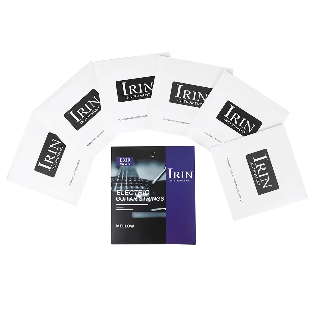 Irin E330 Electric Guitar Strings, Hex Alloy + Nickel Steel Wound, Beads, 4 Strings, Pvd Coated, Imported Quality