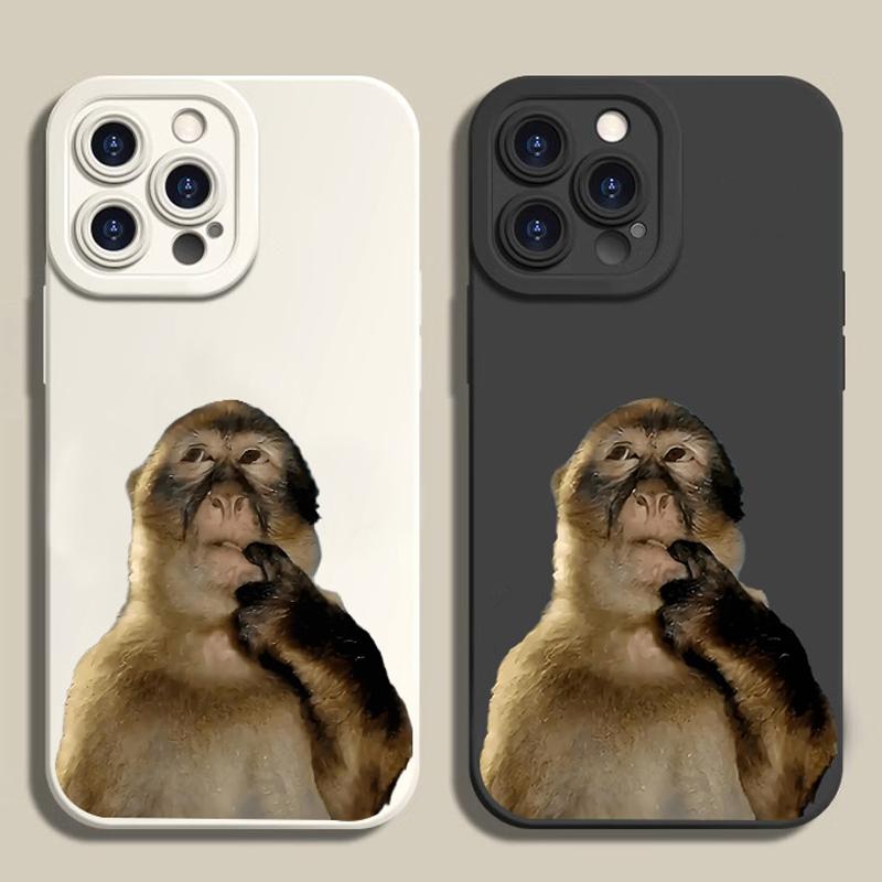 Cute Monkey Pattern Phone Case , TPU Soft Silicone , Fully Protected and Shockproof For iPhone17 16 15 15Pro Max 14 14Pro 13 12 11 X 16promax Plus Funny Cute Monkey Pattern Phone Case , TPU Soft Silicone , Fully Protected and Shockproof For iPhone17 16 15 15Pro Max 14 14Pro 13 12 11 X 16promax Plus Funny