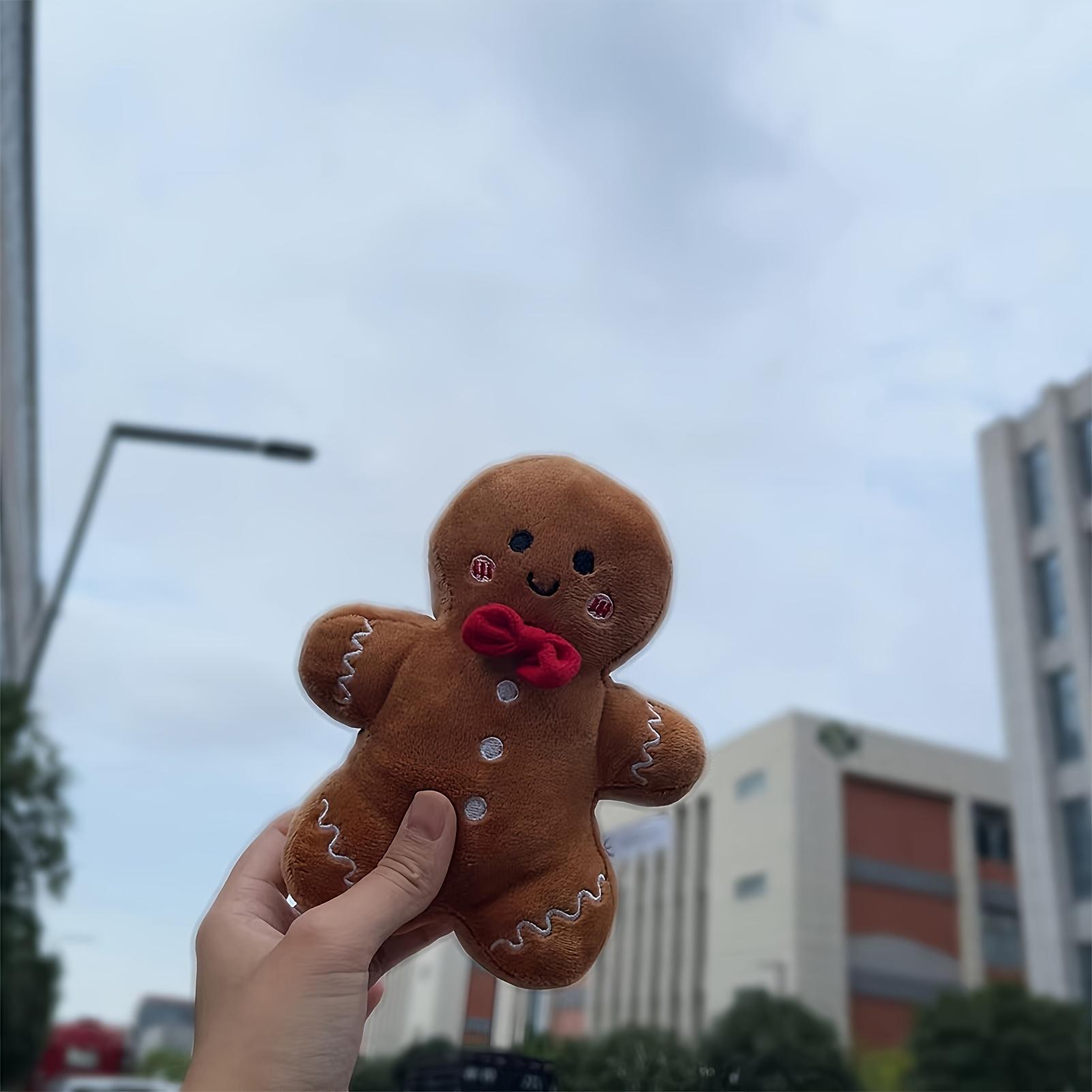 Ultra Soft Gingerbread Man Plush Toy - Cute Christmas Pillow Cushion, Lightweight Holiday Decoration & Perfect Xmas Gift