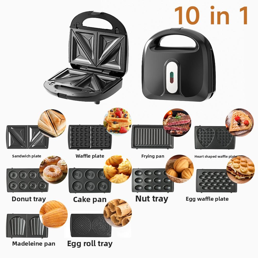 3-in-1 Multifunctional Household Breakfast Machine with Sandwich Maker, Toaster & Waffle Iron for Quick Homemade Toast & Light Meals